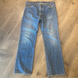 Vintage Levi's Jeans Levis for Men with A Skosh More Room Leather Tab